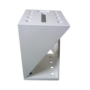 Knight Shot Square Cue Stand | 8 Cue Holder with Triangle & Chalk Rack | Glossy White