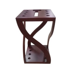 Knight Shot Spiral Square Cue Stand 8pcs Cue + Triangle & Chalk Holder Mahogany