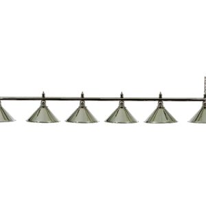 Knight Shot Snooker Lights – 6 Shades Silver Lamp | Professional Billiard Lighting