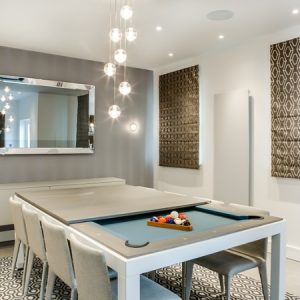 Fusion Dining Pool Table 7.5ft – Grey Oak Top & White Frame | UAE Dual-Use Table