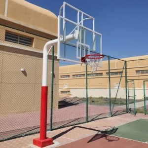 Knight Shot Adjustable Basketball Post – Fixed Base | Pro Hoop & Net | Height 2.6m–3.05m