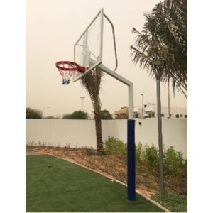 Knight Shot Fixed Basketball Post | Pro Size Hoop System for Indoor & Outdoor Use