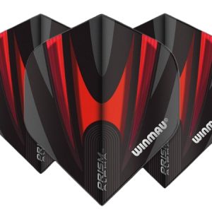 Winmau Prism Alpha Dart Flights – Black & Red - Set of 3 Flights