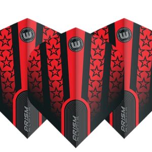 Winmau Prism Alpha Red With Black Stars Flights