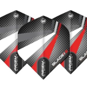 Winmau Prism Alpha Dart Flights – Black, Red & White