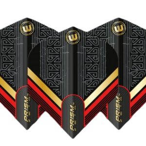 Winmau Prism Zeta Black, Red & Gold Flight