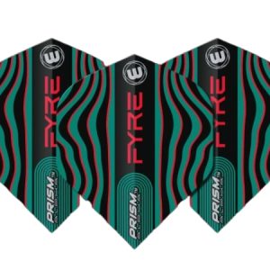 Winmau Prism Alpha Black, Turquoise & Red Flights